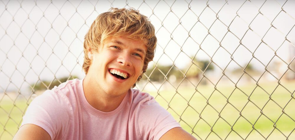 Teenage boy with missing molars